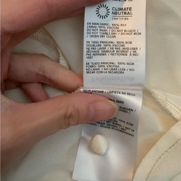 Reformation Jeany silk maxi dress gown Fior Di Latte - Picture 8 of 8